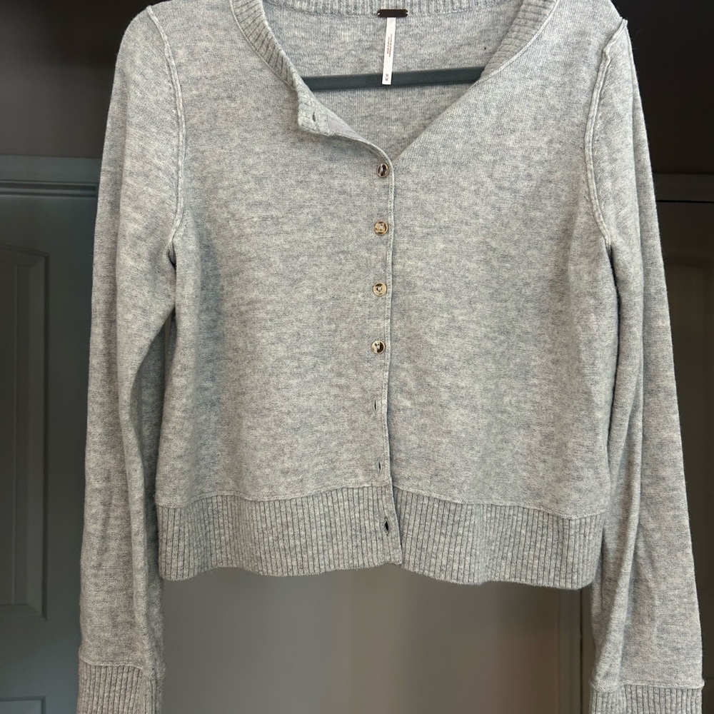 Free People Light Gray Women's Cardigan